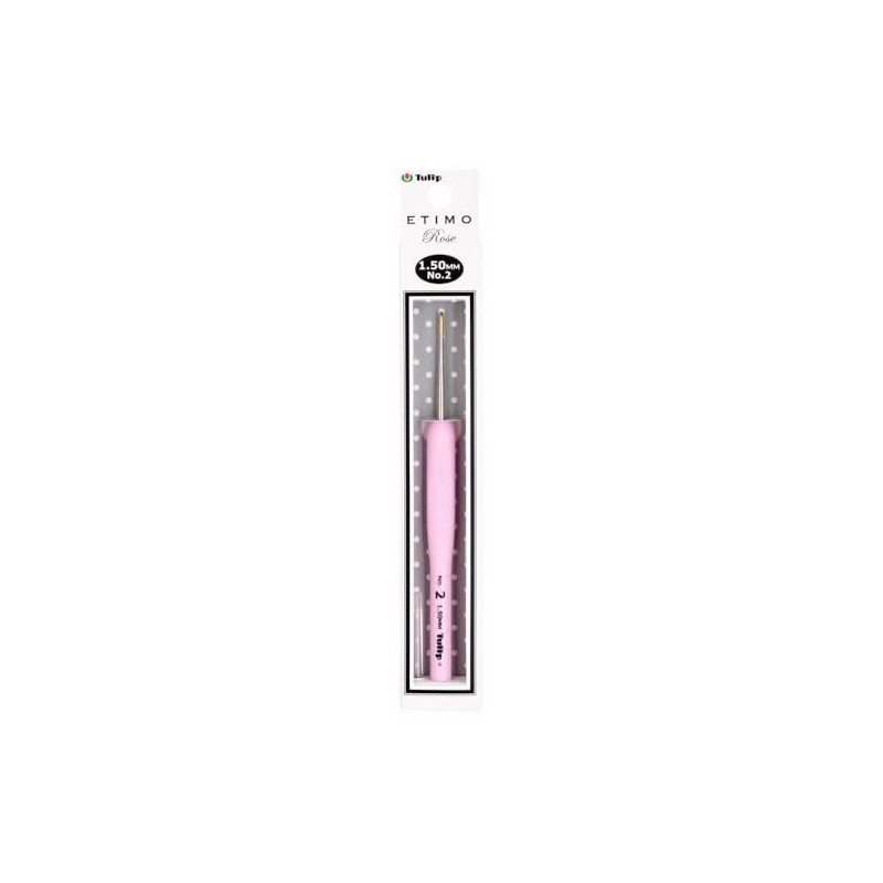 Tulip TEL-02E Alloy Steel Crochet Hook, Pink, One Size
