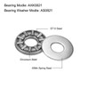sourcing map AXK0821 Thrust Needle Roller Bearings with Washers 8mm