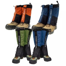 Short Spats 등산 휴대용겨울 스패 츠 신발덮개 발목보호 사계절 숏 롱 치 [롱스패츠 카키] Portable Winter Hiking Spats Shoe Covers Ankle Protection Four Seasons Short Long [Long Spats Khaki]