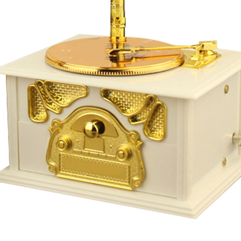 Retro Gramophone Music Box Classic Phonograph Shape Music Box for