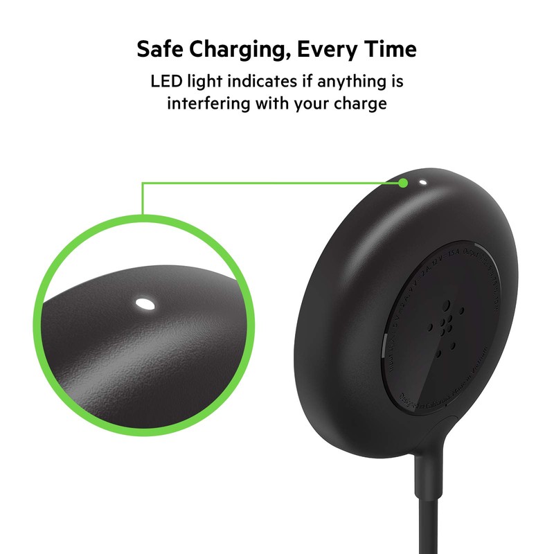 Belkin WIA005ttBK Base de carga magnética portátil de 7,5 W,