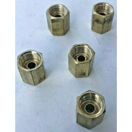 AGS 3/16 Brake Line Union Inverted Flare 3/8-24 Brass Thread BLU-3 BLU-3B BLU-3C 5pc