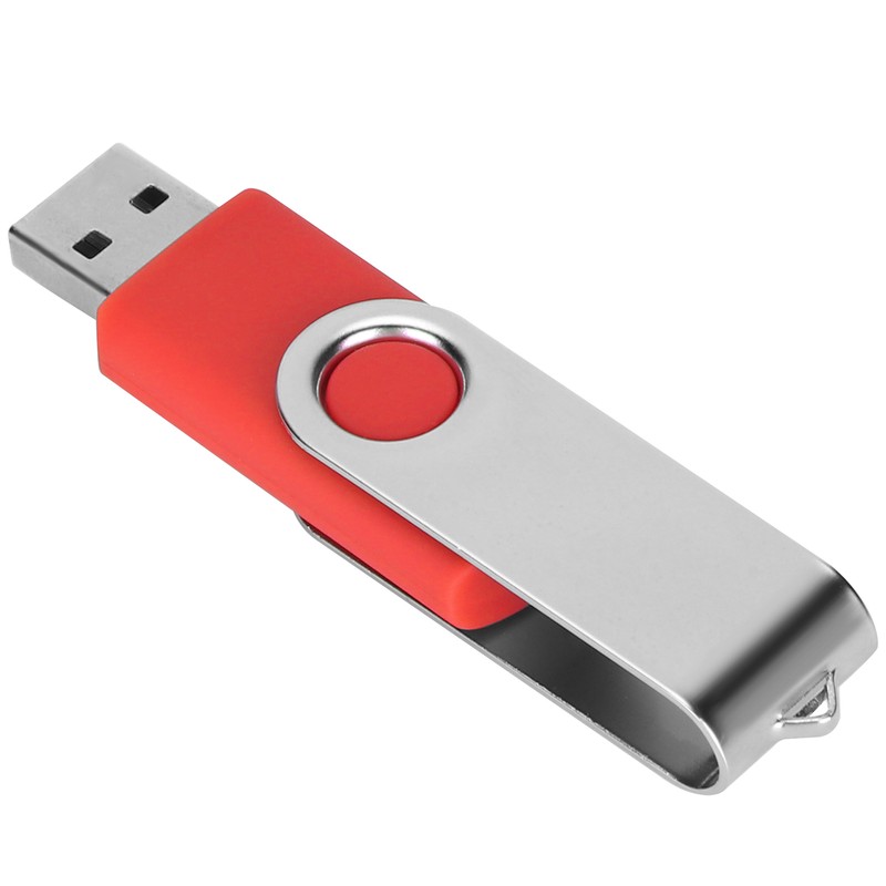 USB Flash Drive Candy Red Rotatable Portable Storage Memory Stick