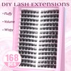 Lash Clusters Fluffy Eyelash Clusters Eyelash Extensions 168pcs DIY Individual