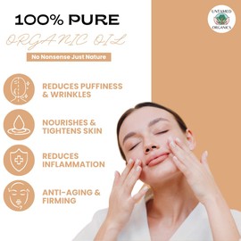 Untamed Organics Untamed Organics Youth Elixir - Roll On Facial Serum For Under Eyes and Face with Certified Organic, Cold Pressed, Hexane Free Castor, and Frankincense Oil - Miracle Anti-Aging Oil 10mL