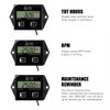 Small Engine Hour Meter and Digital Tachometer, Waterproof Inductive Tacho