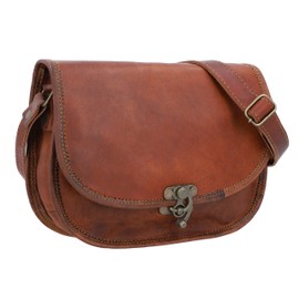 Gusti Edda Women's Leather Shoulder Bag Handbag Vintage Brown Leather, brown