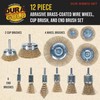 Dura-Gold 12-Piece Abrasive Brass-Coated Wire Wheel, Cup Brush, and End