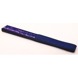 Kyoyu Folding Fan Case, Bag Holder Set, Japanese Clothing, Japanese Pattern, Yukata, Silk, Floral Pattern, Wisteria Purple