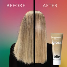 Josh Wood Hair Gloss (Champagne Blonde) - Semi-permanent gloss, adds warm and golden tones, refreshes and conditions hair colour - Lasts up to 6 washes - 100% Vegan - Cream (100ml X 2)
