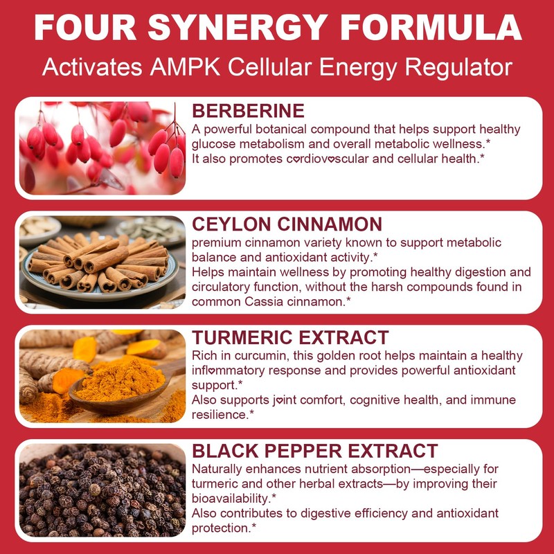 Dr.hillma Berberine Supplement 1500mg, High Bioavailability Berberine HCL with Ceylon