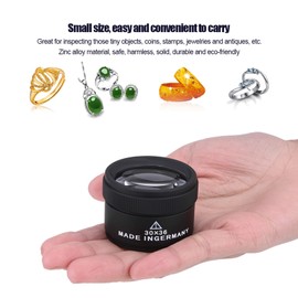 Schmuck Brillen Lupe Schmuck Optische Vergrößerung für Edelsteine ​​Briefmarken Schmuck 30x Metall Lupe Schmuck Lupen Neu