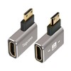 90 Degree Mini HDMI to HDMI Adapter 2 Pack, Flat