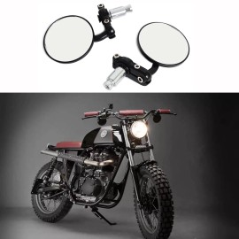 KEEPDSGN Universal Round Covex Mirrors For Cafe Racer Motorcycle Bar End Mirror Handlebar