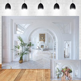 DORCEV 9x6ft Modern Room Interior Backdrop Boudoir Living Room Backdrops Zoom Meeting Modern House Interior Office Photography Background Birthday Wedding Bridal Shower Inside House Wallpaper Props