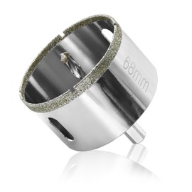 2-11/16" / 68mm Diamond Hole Saw with Center Drill Bit, Jamiikury Glass Hole Saw Tile Hole Saw Glass Hole Cutter for Ceramic Glass Tile Porcelain Marble