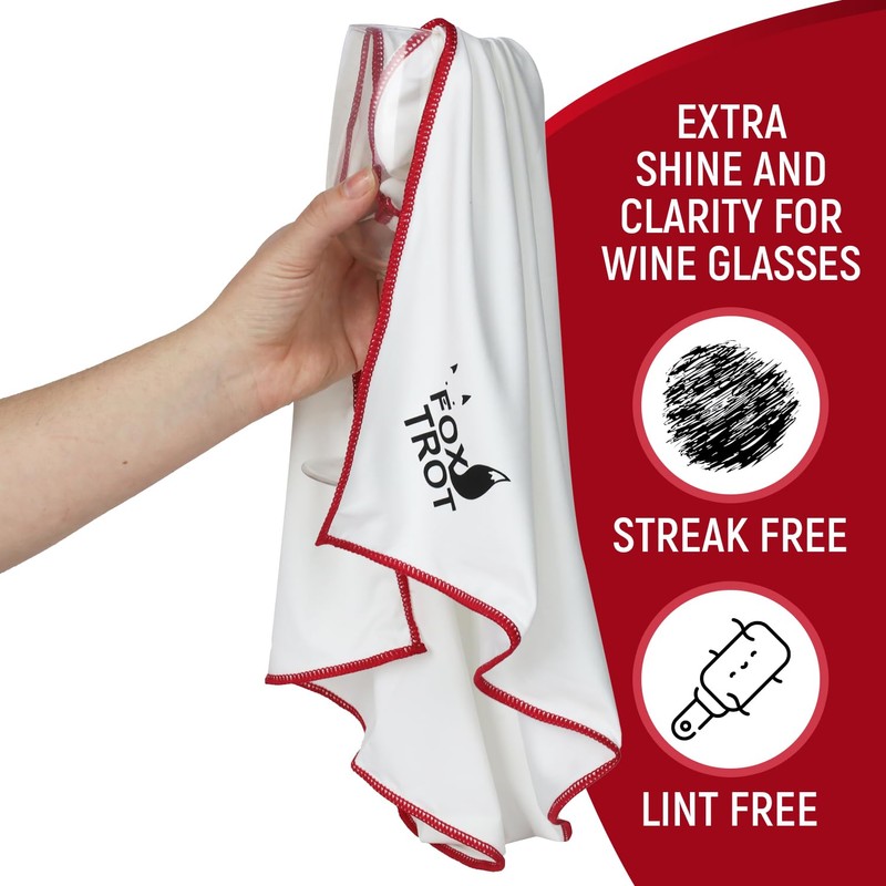 Fox Trot Large Microfiber Polishing Cloths (4 Pack White |