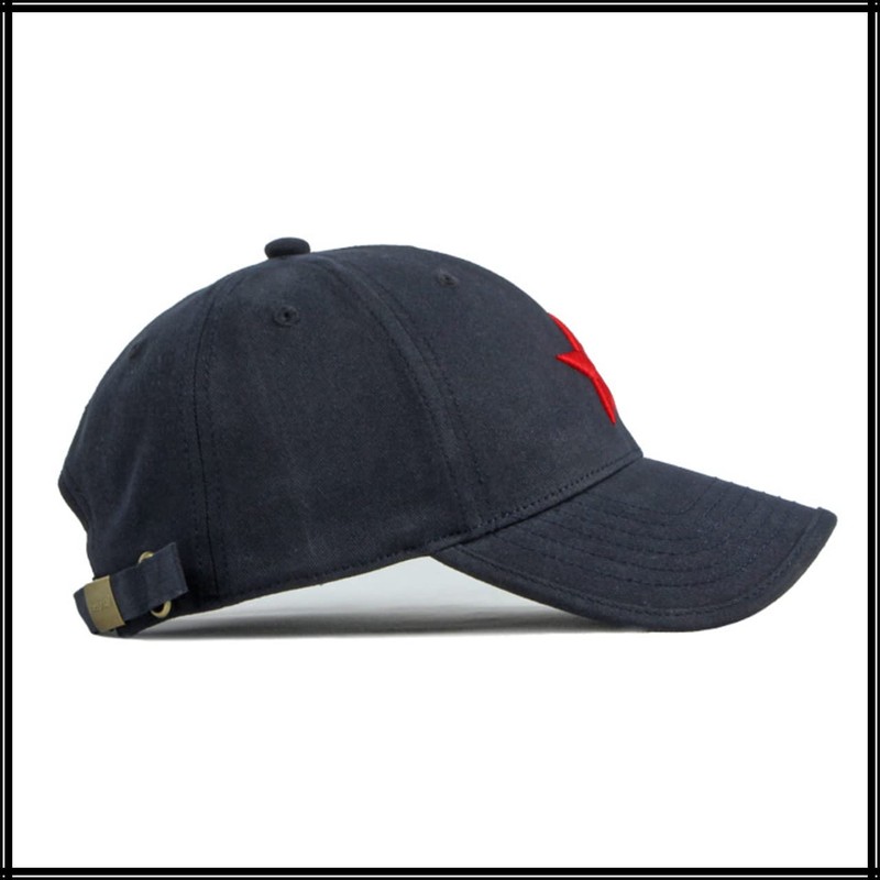 White Fang CA836 Star Pattern, Logo, English Letters, Casual Cap,