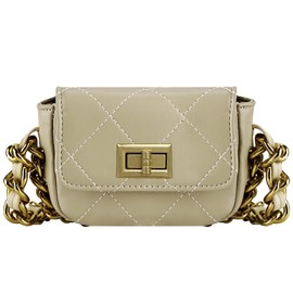 Linkidea Mini Purse for Women Quilted Grid Cute Small Purse Small Clutch Crossbody Shoulder Handbag for Daily Wedding Party Prom, Green