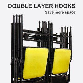 Gliretiky Folding Chair Hooks Wall Mounted Garage Storage Hooks Organising Garden Tool Rack Adjustable