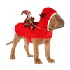 BWOGUE Santa Dog Costume Christmas Pet Clothes Santa Claus Riding
