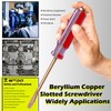 WEDO Screwdriver,Non-Sparking Slotted Screwdriver,Strike Cap Flat Head Screwdriver,Beryllium Copper,Length 420mm(17"),Tip