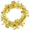 FixFind - Gold with Stars Tinsel Garland Wreath (25ft Long)