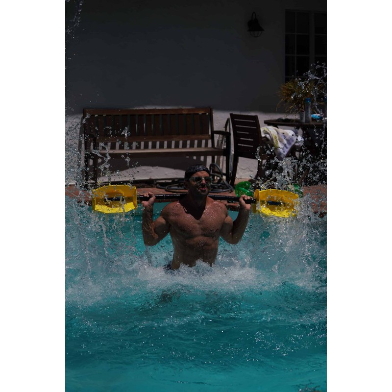 Hydro-Tone Maximum Resistance Aquatic Barbell | Water Weights for Pool