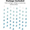 Yzurbu 12 Strings Raindrop Garland, Paper Hanging Rain Drops Decor
