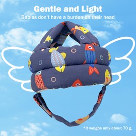 REFLYAWAY Baby Head Protector Baby Helmet for Crawling Walking, No Bumps Safety Head Adjustable Protective Cap for Walking, Playing (Style 4)