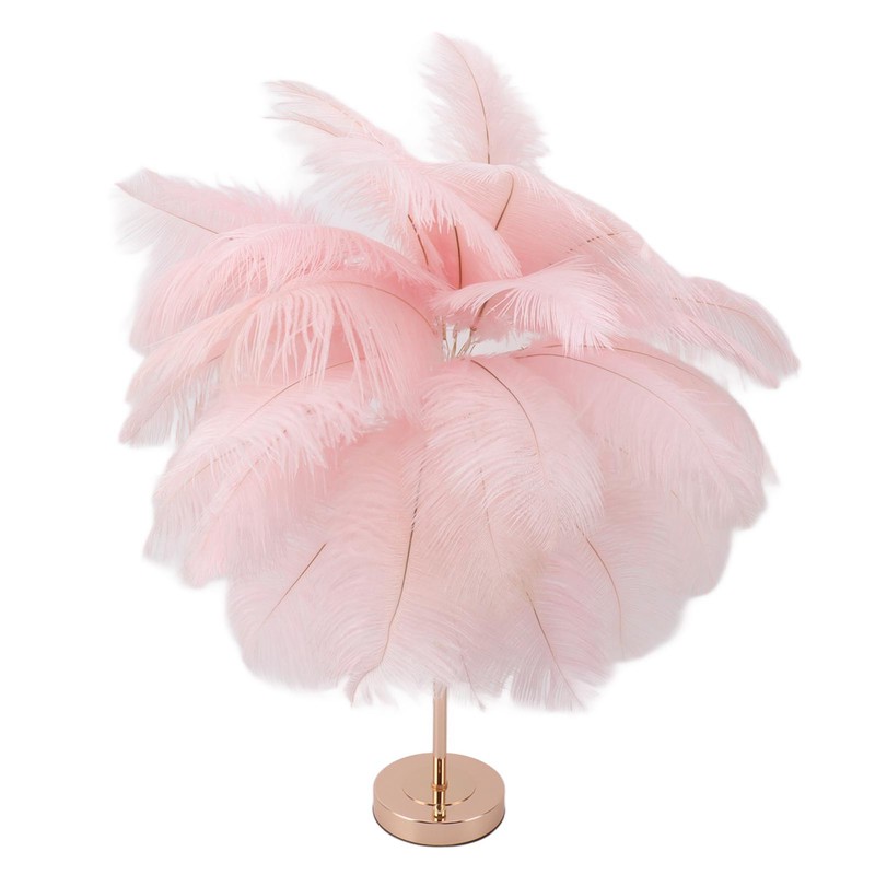 Decorative Table Lamp 30PCS Feathers USB Rechargeable Light Touch Control