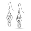Charmsy 925 Sterling Silver Celtic Knot Drop Dangle Earrings for