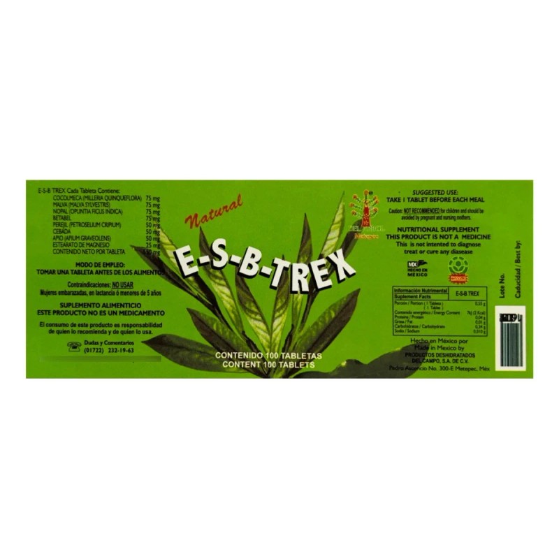 Trex Suplemento Bajar Peso Adelgazar Naturista Sabor