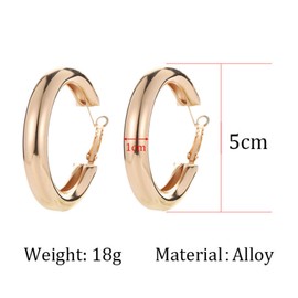 Yienate Boho Large Hoop Earrings Dainty Dangle Gold Round Large Ear Drop Exaggerated Circle Hoop Cuff Earrings for Women and Girls