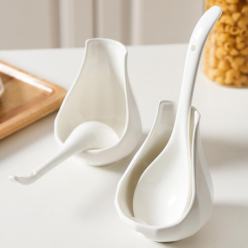 Alipis Spatula Set Set Standing Spoon Rest Vertical Spoon Holder