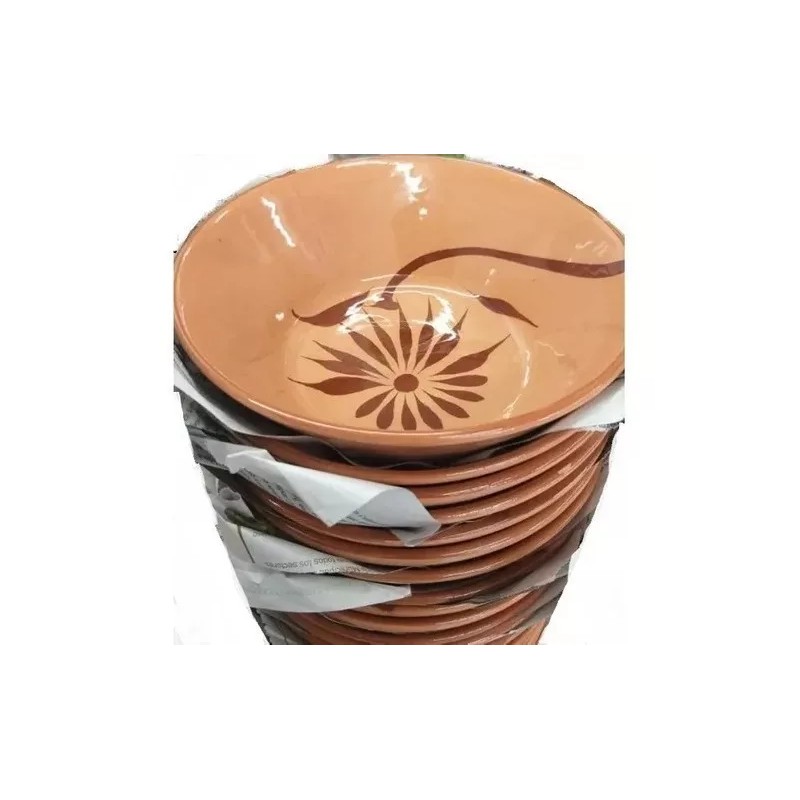 Yuliana Plato Para Pozole Pozolero Tipo Barro Caja De 6