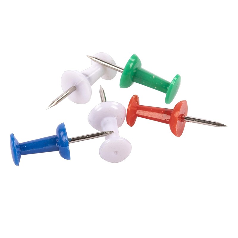Idena 90375 Push Pins Pack of 1000 with Colourful Plastic