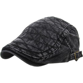 KBETHOS KBM-209 BLK Quilted Cotton Newsboy Ivy Cabbie Hat Cap - (209) Black, One Size