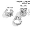 KURTCB Y2k Rings Chunky Gold Rings for Women Statement Irregular
