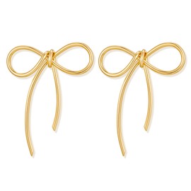 Gold Silver Bow Stud Earrings for Women Fashion Stud Earrings