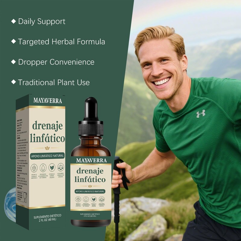 Mayaverra Lymphatic Support Drops, Drenaje Linfático Herbal Liquid Extract with