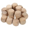 uxcell 20 Pcs Blank Wooden Dice, 25mm/0.98inch Unfinished Wooden Cube