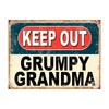 Shawprint Keep Out Grumpy Grandma Funny Metal Signs Home Pub