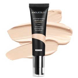 Trendyfave Face Foundation, Soft Matte Liquid Foundation, Oil Control Foundation Full Coverage, Flawless Waterproof Long Lasting Foundation Makeup for Aging Oily Acne Skin, 30ml