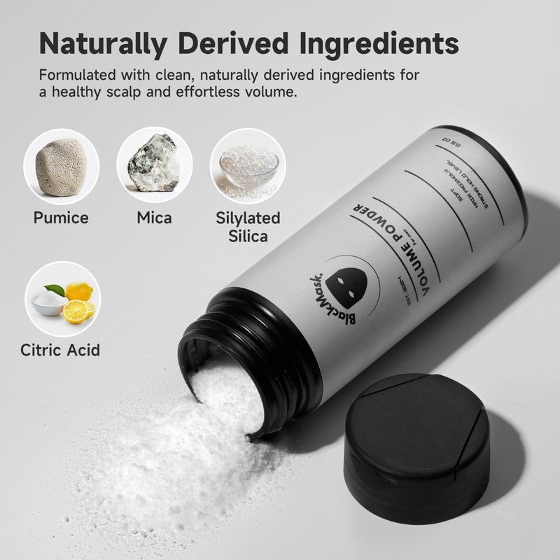 BlackMask Hair Texture Powder for Men, Easy-to-Apply Styling Powder for
