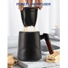 suyika Tea Cup with Infuser and Lid, 15.2 Ounce Wood