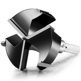 Blulu Forstner Drill Bit Triple Flute Wood Drilling Set Carbide Tipped Forstner Bit for Solid Wood Panels Chipboard Medium Density Fiberboard Board Plywood(1 Pieces,3 Inch)