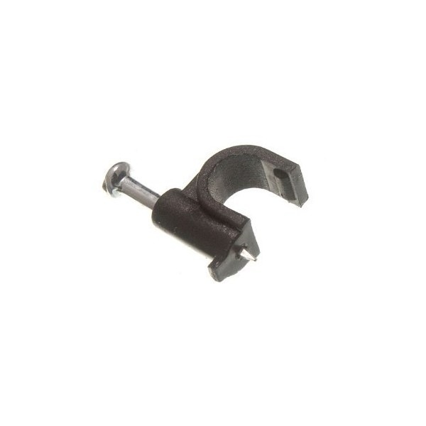 Lot von 120 Round Black Cable Wire Cord Clips 7