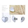 WooTeck 64GB Crystal Loving Heart Jewelry USB Flash Drive Memory