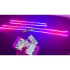 JHB 2PCS 4FT+2PCS 6.5FT Bluetooth Chasing Flow LEDs Underglow Strips